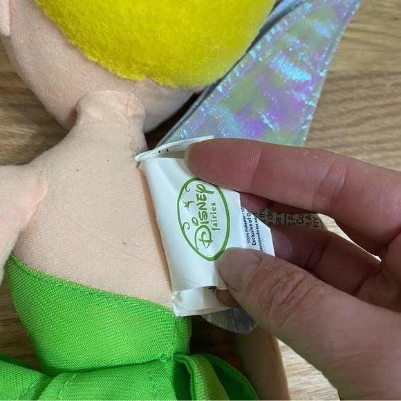 Disney Store Tinkerbell Plush Doll Stuffed Sitting Folded Legs Parks World Land - Picture 6 of 6